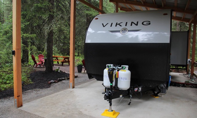 Martin City House | Private Travel Trailer for 2 Near Glacier Park