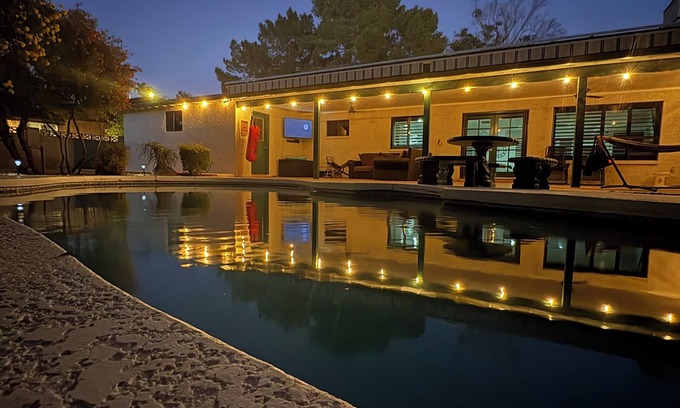 Mesa House | Private Tropical Oasis. 3 bedroom home featuring backyard entertainment & gym.