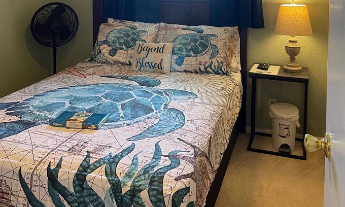 Waialua House | Private Turtle bedroom in Waialua with outside hot tub/sauna!