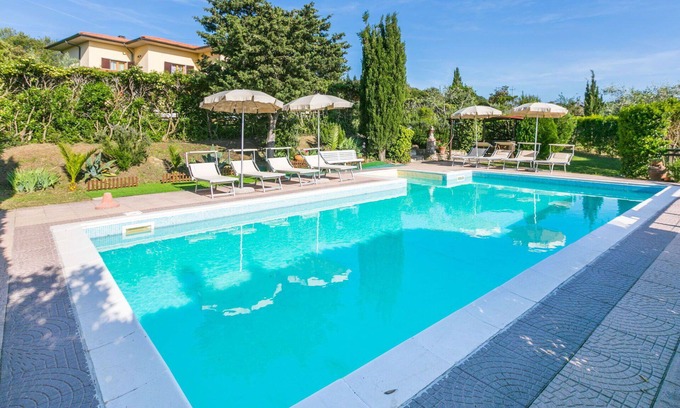 Rosignano Marittimo House | Private Villa with WIFI, A/C, private pool, TV, patio, pets allowed, panoramic view, parking