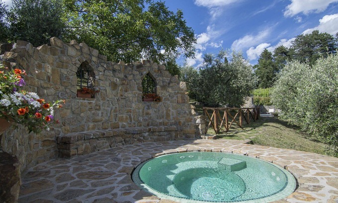Borgo San Lorenzo Villa | Private Villa with A/C, WIFI, hot tub, sauna, private pool, TV, patio, panoramic view, parking