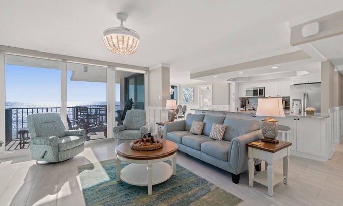 Crescent Beach Condo | PW405! LUXURY Gulf Front Condo! FREE Beach Chairs!