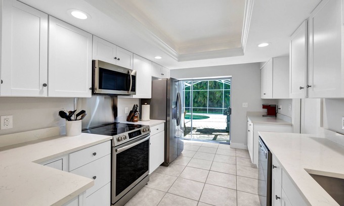 Palm River Estates House | Quiet and private home with heated pool in Naples