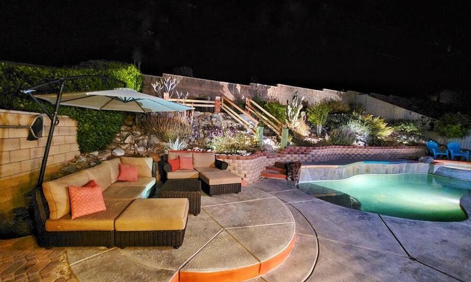 Desert Hot Springs House | Rainbow Springs - 5 Bedroom Oasis w/ Pool+Spa