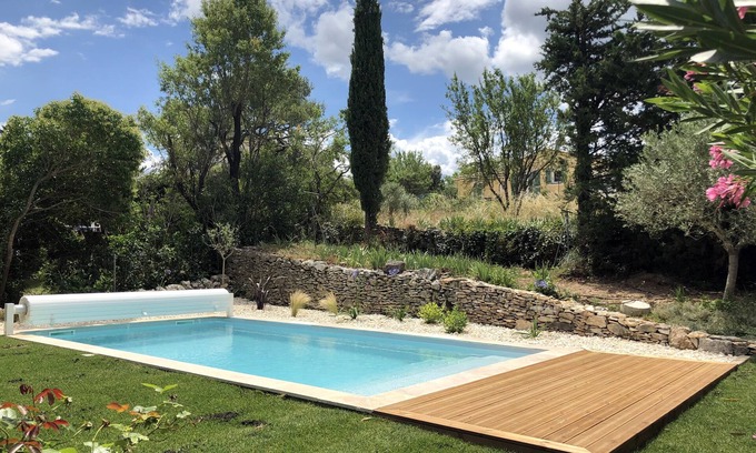 Goudargues House | Rare! Mas en pierre 4 bedrooms/2 bathrooms, garden, heated pool, in the heart of Goudargues
