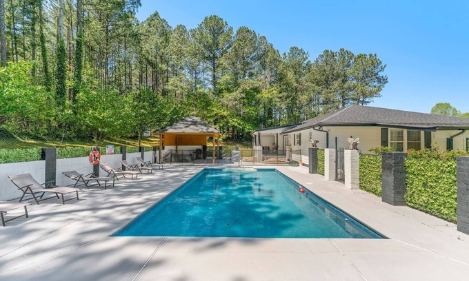 Lawrenceville House | Relax at Poolside Bliss in Newly Renovated Home!