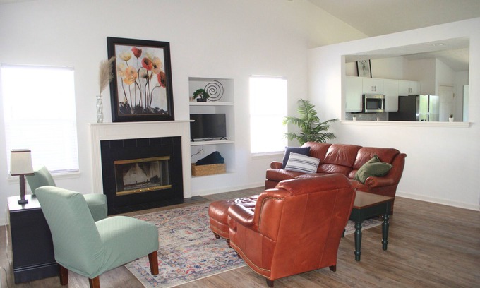 Fishers House | Relax, Play & Work in Style - Furnished 3BR w/Theater, Office, Easy Hwy Access