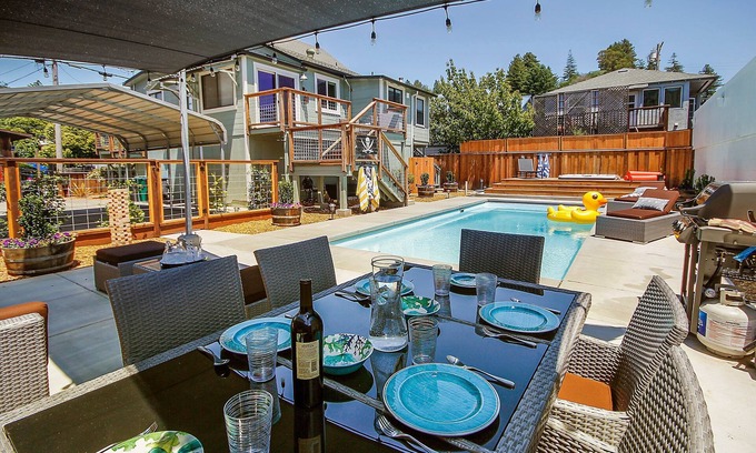 Guerneville House | Remodeled Victorian Cottage, Pool and Hot Tub, In Town