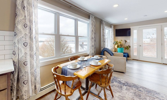 Eastport Apartment | Renovated, 2nd-story duplex with beautiful ocean view & deck - walk to town