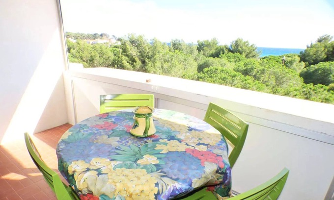 Les Sablettes Apartment | Residence Bali - Full sea view, air conditioning, beach within walking distance