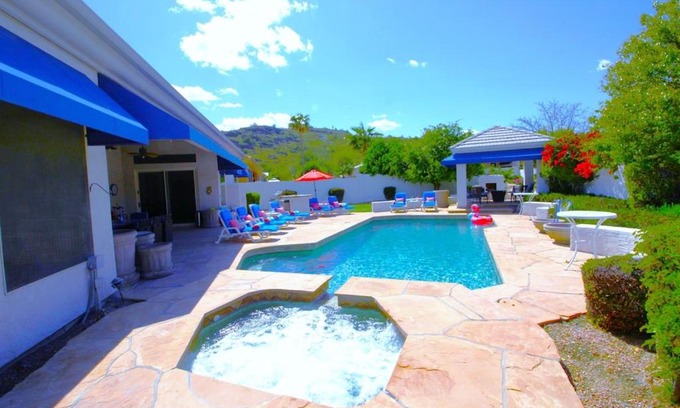 Pinnacle Hill House | Resort-Style Mountain View, Saltwater Pool/Spa, Golf/Hike -Glendale/Phoenix Area