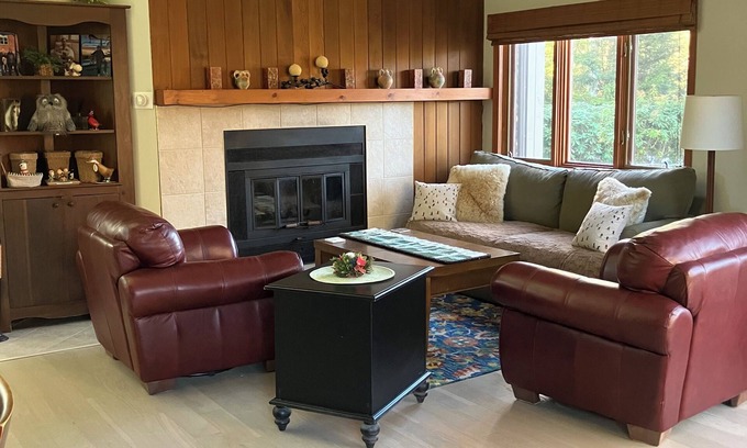 Waterville Valley Apartment | Restful King Beds, Walk to Town, Mountain View Patio