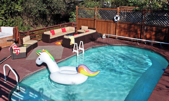 Guerneville House | Retreat to Rise and Shine! Pool, Hot Tub, Walk to Drake's Beach! Game Room!