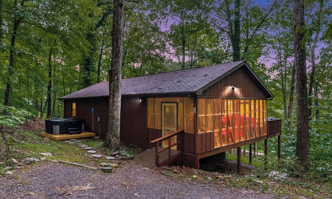 Great Cacapon Cabin | River Cabin w/Hot Tub, Screened Porch & Fire Pit