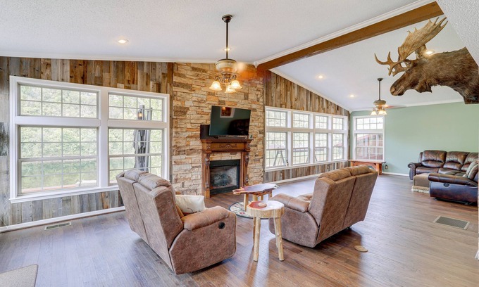 Mountain View House | Rivers Edge retreat is an entire home located on the shore of the White River