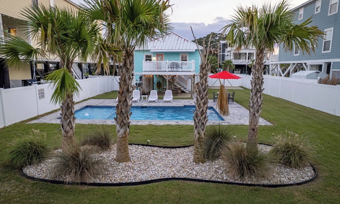 Garden City House | Rocks On The Side: Backyard Oasis – Steps to Sand, Private Pool!