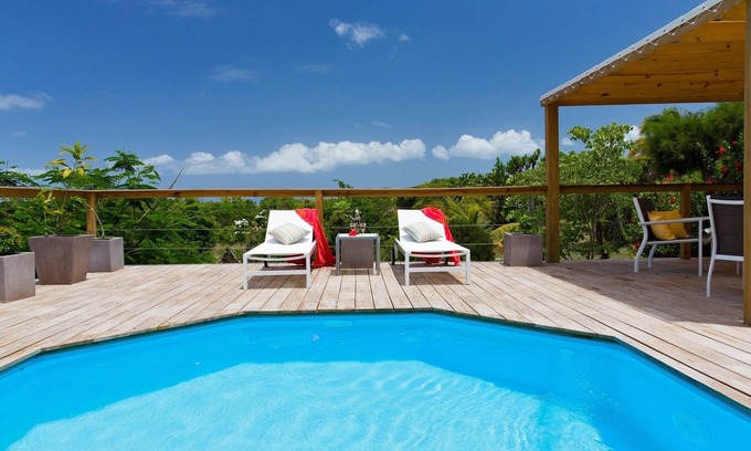 Les Terres Basses Villa | Romantic Luxurious Peaceful Getaway For A Couple With 200° Sea And Sunset View