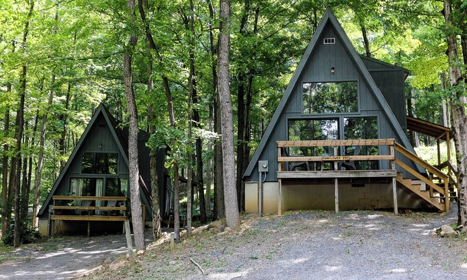 Berkeley Springs Cabin | Romantic, rustic, private A-frame chalet tucked in the woods - 4 miles to town!