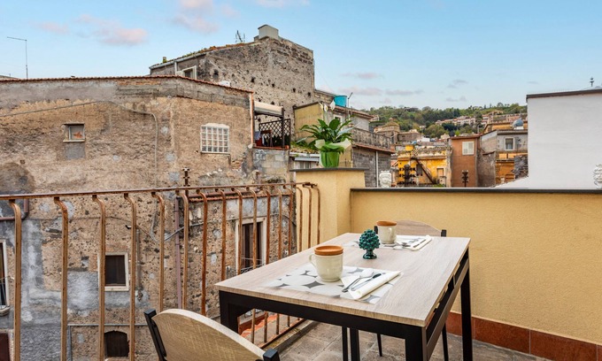 Bronte Apartment | Room 'Annunziata - Mandorla Bronte' with Private Terrace, Wi-Fi and Air Conditioning