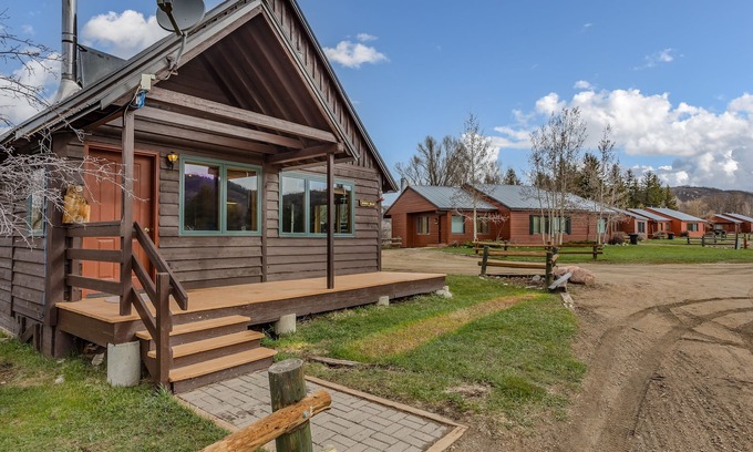 Clark Ski Chalet | Rustic but comfortable mountain cabin with large porch and gorgeous scenery.
