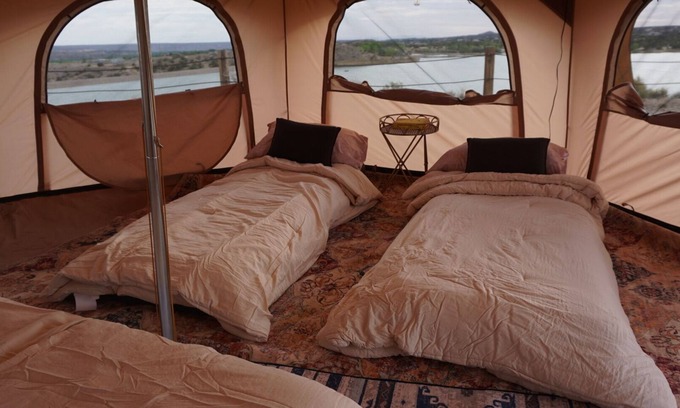 Farmington Resort | Rustic glamping hideaway—Animas River views, quiet woods, close to it all.