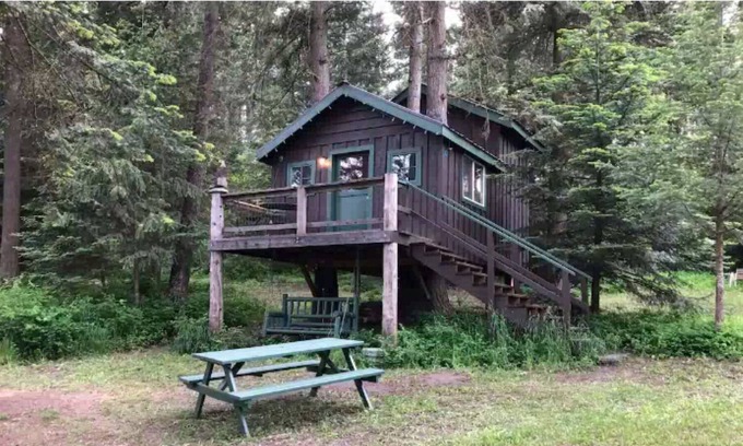 Mead Cabin | Rustic Treehouse Cabin on Green Bluff!