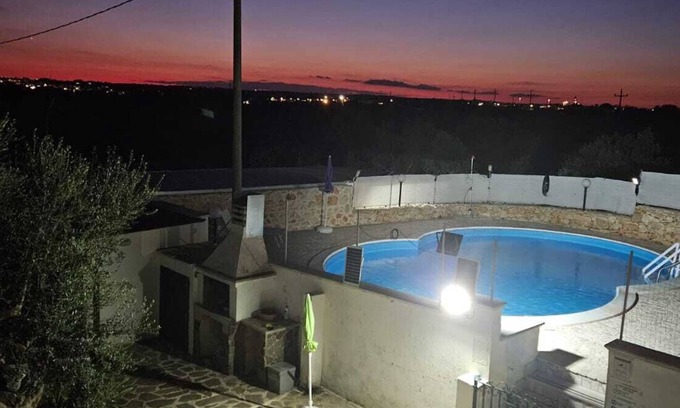 Tiggiano Apartment | Salentiggiano Villa Ulivo With Swimming Pool: MONO BLUE 2/4 bedn