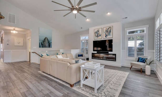 Kure Beach House | Salt Kured Upper - 3 Bedroom Upstairs Suite with access to a Large Backyard with