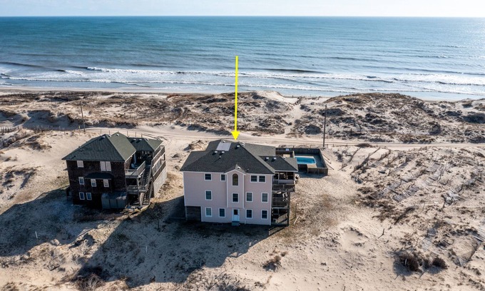 Corolla House | Salted Dunes OBX, Beach front, Wild Horses, Pool, Hot Tub, 4x4 Beach, 7 Bedroom