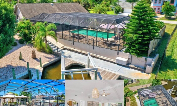 Palm Harbor House | Saltwater Canal Home with Heated Pool