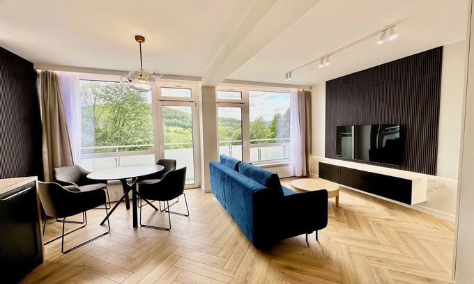 Jaszowiec Apartment | Scenic Ustroń Apartment with Balcony & Mountain Views