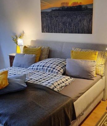 Hasselborn House | Schönes Zimmer mit Küche und Bad im Taunus