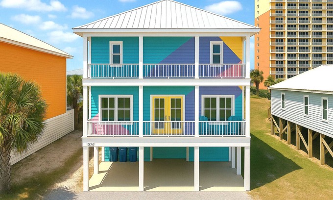 Gulf Shores House | ♥Sea La Vie at Gulf Shores 200 Ft to Beach Heated Pool 6BR Sleeps 20! ♥