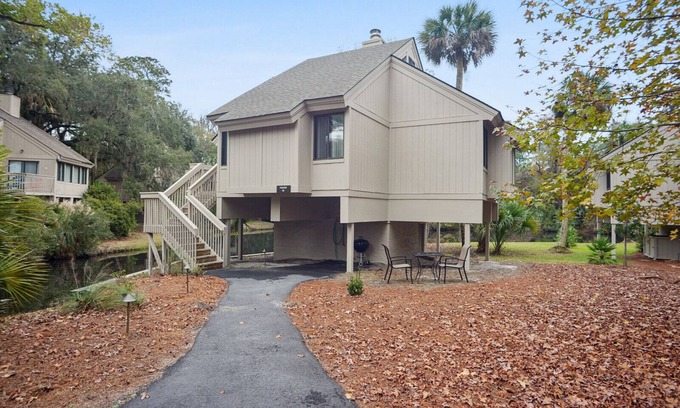 Night Heron House | Sea Pines - 3 bedroom 2 bath Cottage with Spectacular Lagoon View