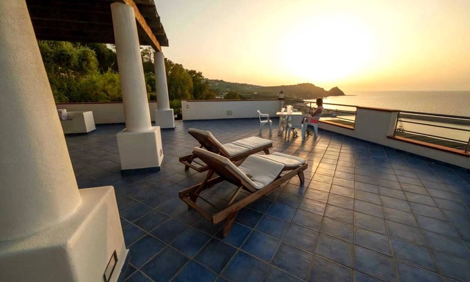 Capo d'Orlando Apartment | Sea view apartment - The exclusive terrace on the Aeolian Islands