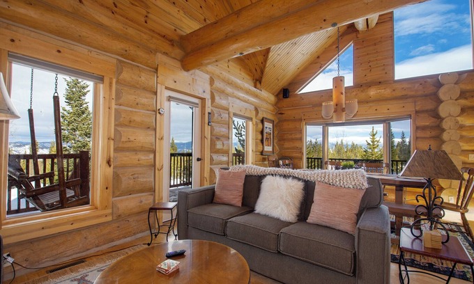 Tabernash Cabin | Secluded Log Cabin on 40 Acres pet friendly & hot tub