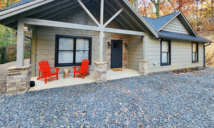 McCaysville House | Secluded waterfront home near downtown with pond, fireplaces & W/D - dogs OK