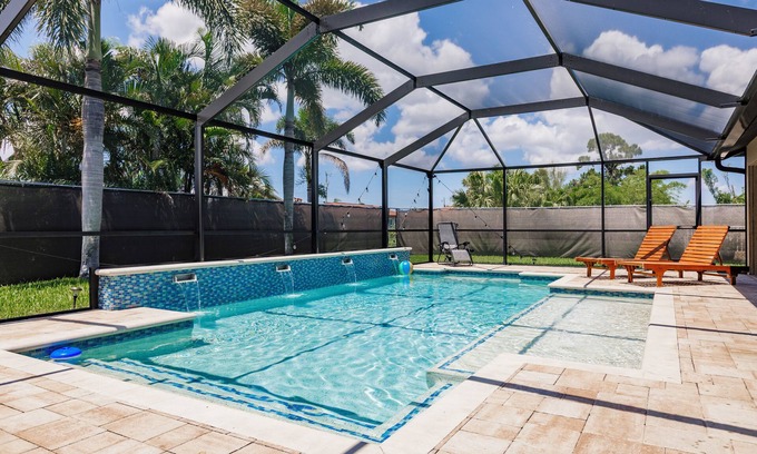 Cape Coral House | Serene 4-bed/2 bath home/Heated salt water pool/WiFi/Playset- Cape Coral