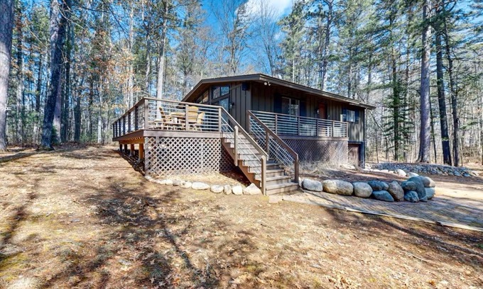 St Germain House | Serene house near golf with furnished deck, firepit, board games & washer/dryer