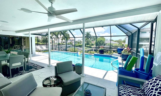 Vanderbilt Beach House | Serenity on the Sea-Luxurious water front sunny south facing home w/heated pool!