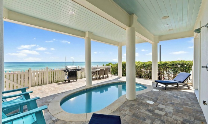 Miramar Beach House | Shipwatch Palazzo | Gulf Views | Private Pool | Golf Cart | Steps to Beach