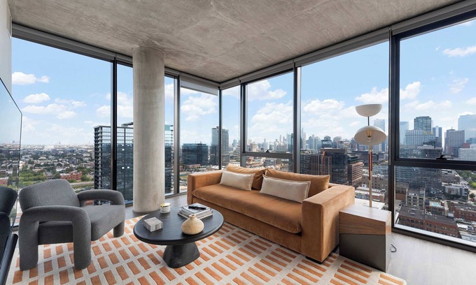 Near West Side Apartment | Sky-High 2BR w/Gym & City Views