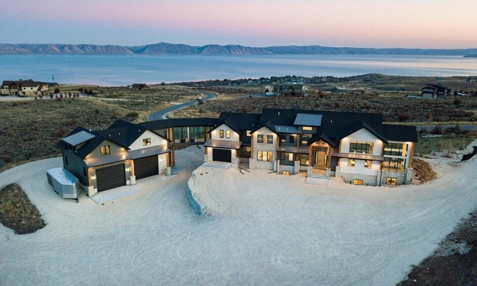 Fish Haven House | Skybridge at Bear Lake: Sleeps 61 +14-optional condo, Private Beach, Theatre Rm