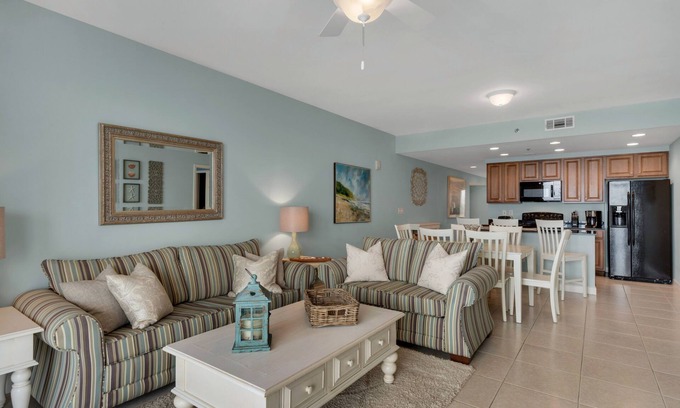 West Panama City Beach Condo | SLEEPS 9 - SPOTLESS OWNER MANAGED CONDO; BEACH FRONT, CLOSE TO PIER PARK!