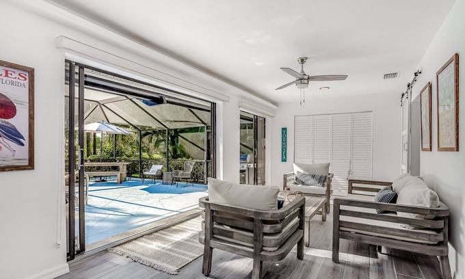 Lely Golf Estates House | Sophisticated home with private lanai, heated pool & fast WiFi - near beaches