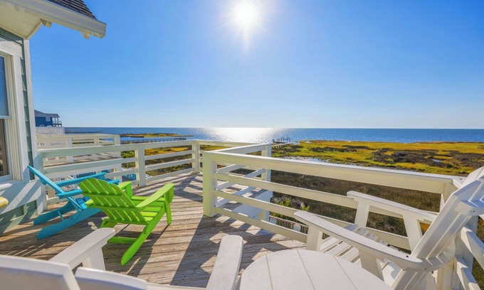 Wind Over Waves House | Soundfront Salvo Home w/Saltwater Pool, Hot Tub, Elevator, Theater, Tiki Bar