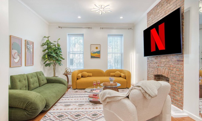 Bushwick Apartment | Spacious 1BR with King Bed, AC, WiFi & Streaming Entertainment.