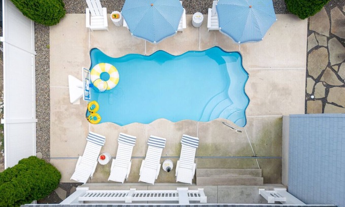 A-Zone Villa | Spacious 6 Bed 5 Bath Beach Home with Elevator, Pool & Decks Steps from the Beach