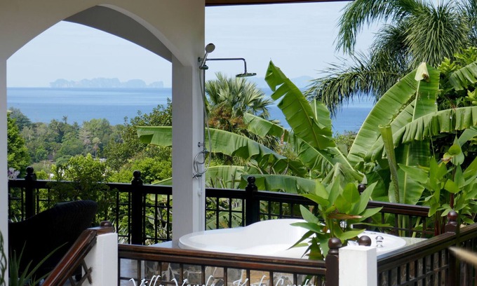 Ko Lanta Apartment | Spacious Sea View Villa with Jacuzzi and pool shared
