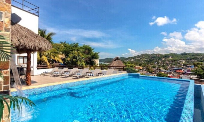 Sayulita Apartment | Spacious Studio Rooftop Pool 3 blocks from Beach